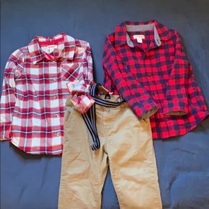 Toddler boy 3t cat and jack Christmas outfit